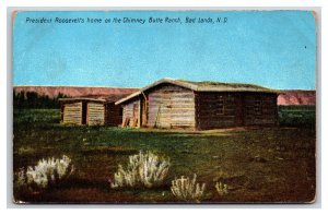 Roosevelt Home Chimney Butte Ranch Bad Lands North Dakota ND UNP DB Postcard O20