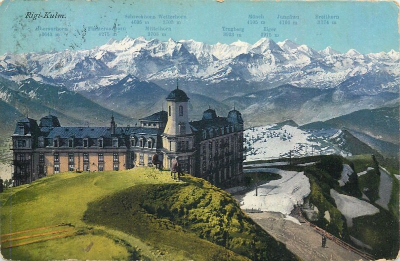 Postcard Switzerland Rigi kulm