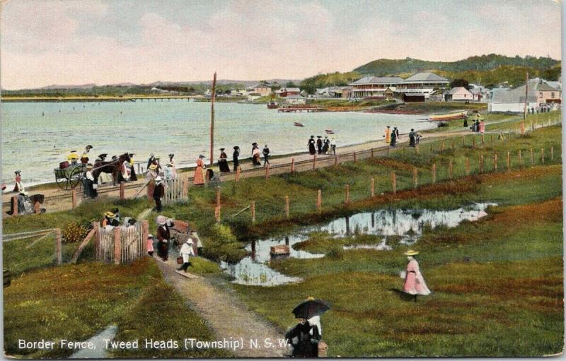 Border Fence Tweed Heads Township NSW Australia Shell Series c1908 Postcard E55 