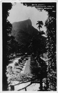 RPPC RIO DE JANEIRO BRAZIL JARDIM BOTANICAL GARDEN REAL PHOTO POSTCARD