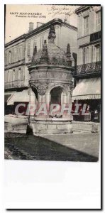 Old Postcard Saint Jean d'Angely Fountain Pillory