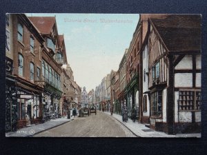 WOLVERHAMPTON Victoria Street & GROOM'S SHOE SHOP c1906 Postcard by Valentine