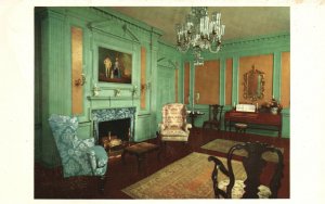 Vintage Postcard The Corbit-Sharp House 2nd Floor Drawing Room Odessa Delaware