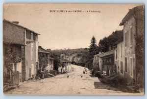 Monthureux-sur-Saône France Postcard The Suburb 1919 APO Soldier Mail