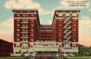 Indiana Evansville Hotel McCurdy Curteich