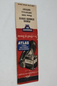 Perkins Standard Service Atlas Tires Simpsonville KY 20 Strike Matchbook Cover