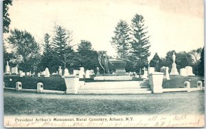 Postcard - President Arthur's Monument, Rural Cemetery - Albany, New York