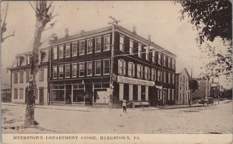 Postcard Myerstown Department Store  Myerstown PA