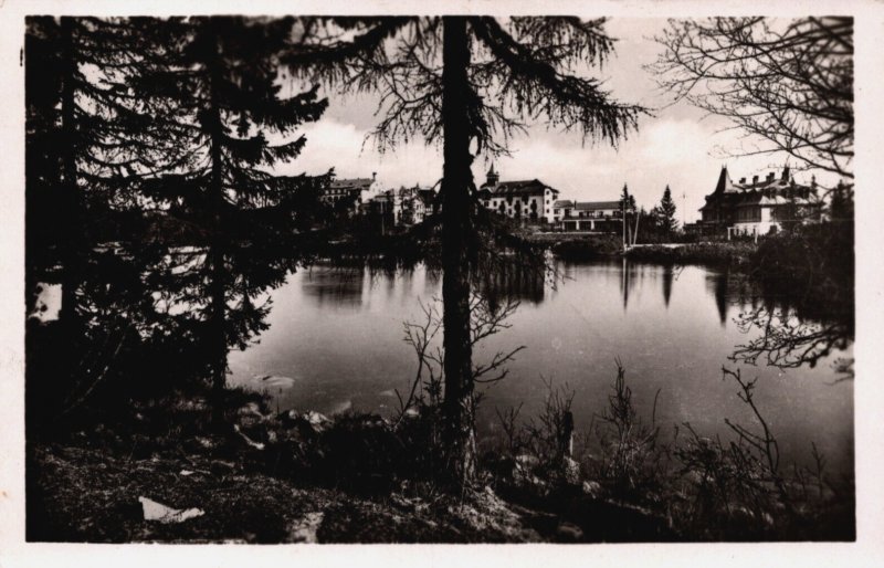 Slovakia Vysoké Tatry Štrbské Pleso Vintage RPPC C266