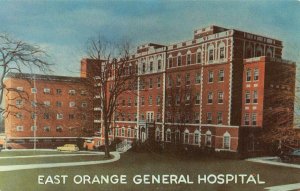 EAST ORANGE, New Jersey NJ   GENERAL HOSPITAL 50's Ambulance  Chrome Postcard