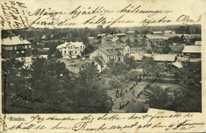 sweden, RIMBO, Panorama (1907) Postcard