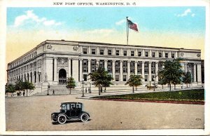 New Post Office Washington DC Old Car WB Postcard VTG UNP Vintage Unused 