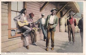 BLACK AMERICANA, Young Men Playing Music, Guitar, Mandolin, Dancing 1911