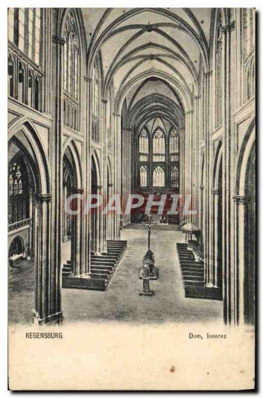 Postcard Old Regensburg Dom Inneres