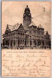 Vtg Birmingham Alabama AL Jefferson County Court House 1900s Old View Postcard