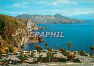 'Modern Postcard Isola di Lipari (Italy) Quattrocchi''s Faraglioni and Vulcano'