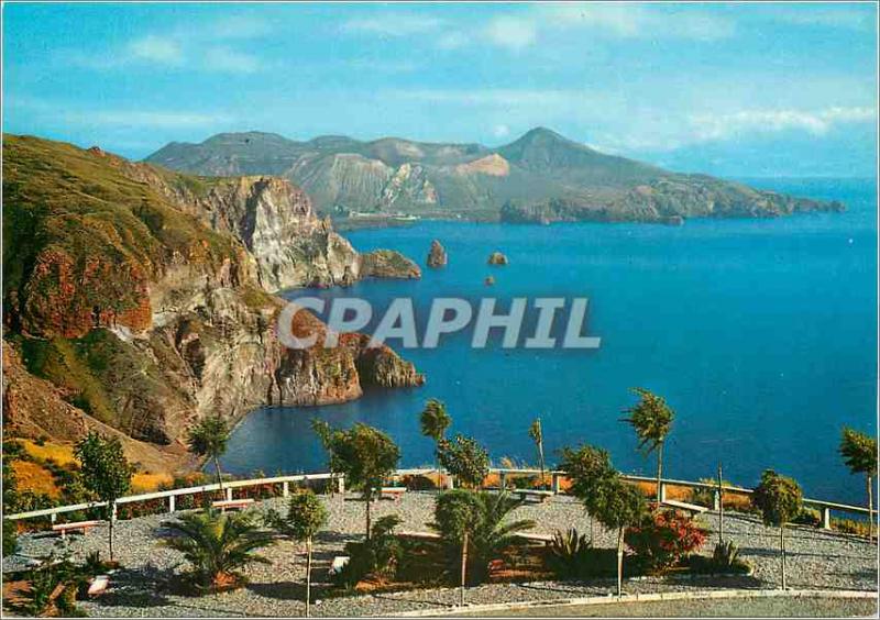 'Modern Postcard Isola di Lipari (Italy) Quattrocchi''s Faraglioni and Vulcano'