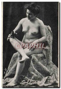 Postcard Old erotic Nude Woman