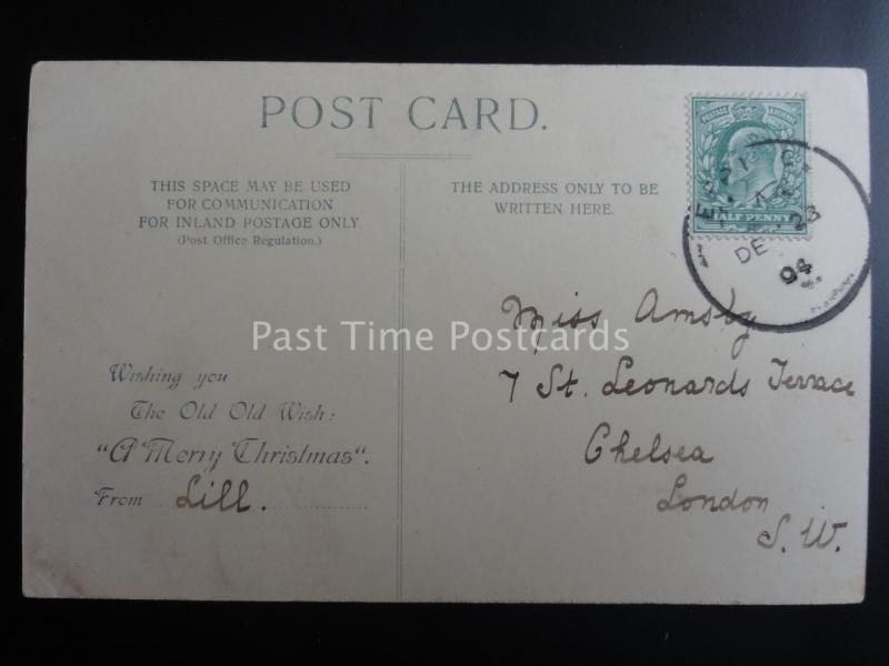 Greeting THE OLD OLD WISH - A MERRY CHRISTMAS c1904