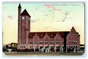 1910 Texas Pacific Passenger Station Fort Worth TX Posted Antique Postcard