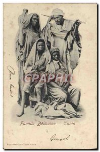 Old Postcard Family Bedouine Tunis