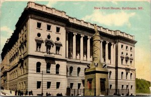 Vtg Baltimore Maryland MD New Court House 1910s Postcard