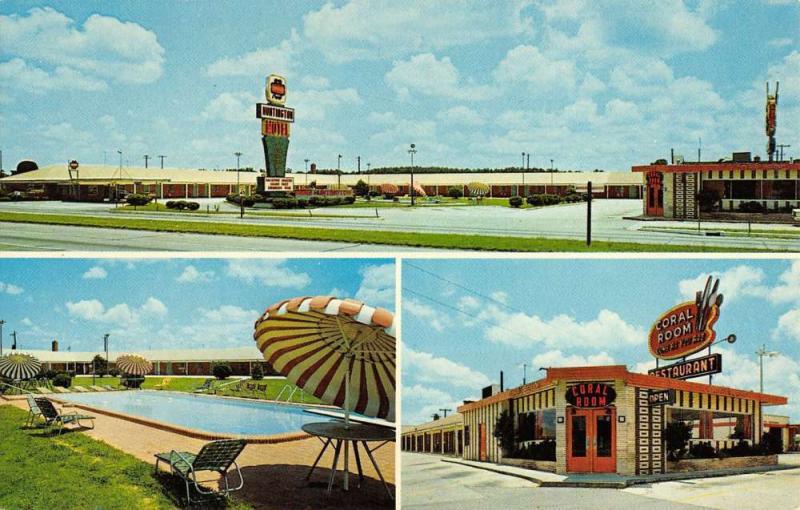 Wilson North Carolina Huntington Motel Multiview Vintage Postcard K42200