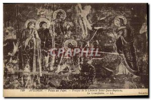 Old Postcard Avignon Popes' Palace Frescoes of the Saint Jean Baptiste Crucif...