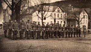 RPPC  WW1  US Army Soldiers In Formation  Real Photo Postcard   c1918