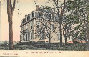 Forest Hills MA Emerson Hospital Postcard