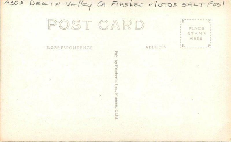 Death Valley California 1930s Plutos Salt Pool Frasher RPPC real photo 6798 