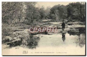 Old Postcard Foret De Fontainebleau La Mare Aux Fees