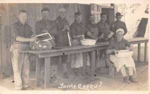 Somme France WW1 Military Cooks Real Photo Vintage Postcard AA71209