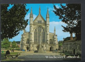 Hampshire Postcard - West Front of Winchester Cathedral  RR7282