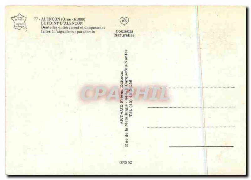 Modern Postcard The point Alencon