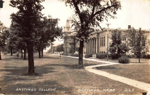 Real Photo Postcard Hastings College in Hastings, Nebraska~123378