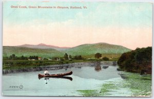 Vintage Otter Creek Green Mountains Rutland Vermont Postcard 1912