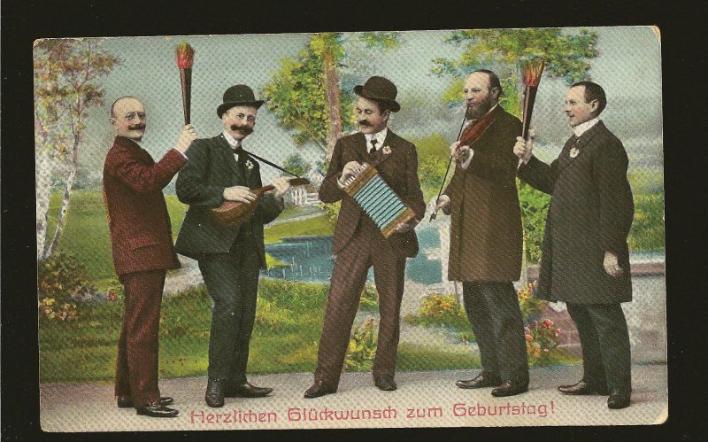 Germany Postmarked 1908 Offenbach Orchestra Color Postcard