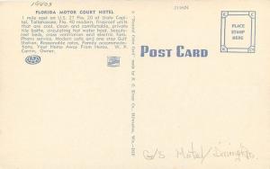 1940s Florida Motor Court Hotel Tallahassee Florida roadside Kropp 1663 