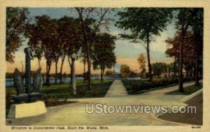 Entrance to Government Park in Sault Ste Marie, Michigan