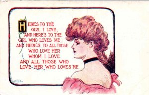 Romance - Here's to the Girl I Love - c1908