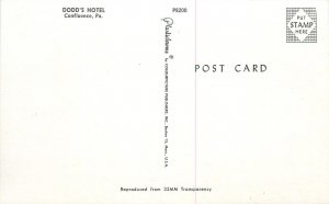 CONFLUENCE, Pennsylvania PA~Roadside DODD'S HOTEL Somerset County 1950s Postcard