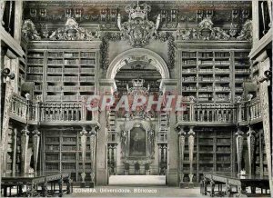 Postcard Modern Coimbra Portugal universidade biblioteca Library