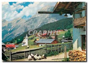 Modern Postcard Seefeld I T Moserm Blick auf und Gegen Menthof Hohe Munde