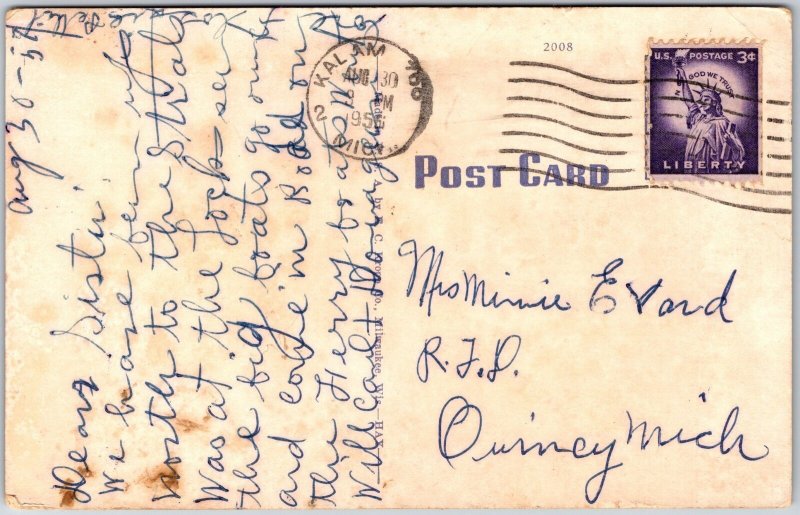 1956 Cow Stepping on Udder So You Think You Got Troubles Posted Postcard