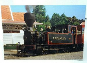 The Kaitangata Steam Engine Locomotive New Zealand Vintage Postcard