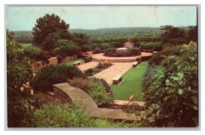 Vintage Postcard OK Will Rogers Memorial Garden Tomb Claremore Oklahoma