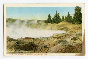 Postcard Mammoth Paint Pots Yellowstone Park Wyoming Standard View Card