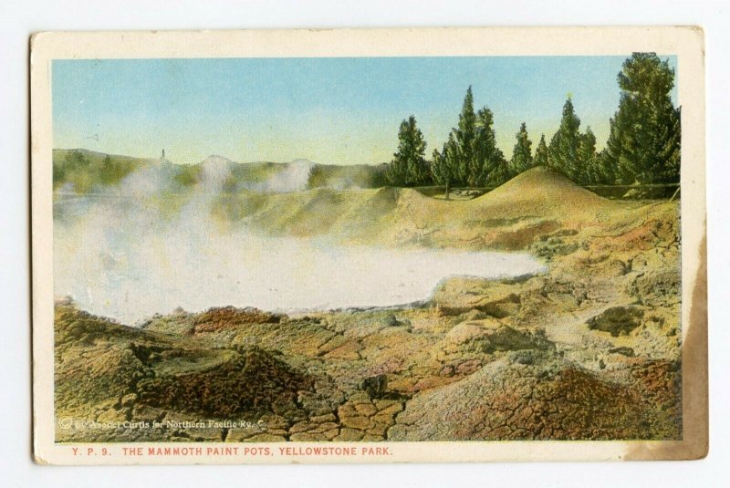 Postcard Mammoth Paint Pots Yellowstone Park Wyoming Standard View Card 