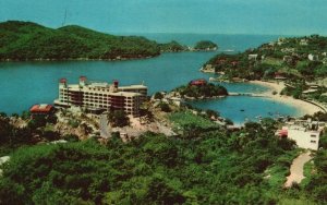 Vintage Postcard Playas de Caleta y Caletilla Beaches Acapulco Guerrero Mexico